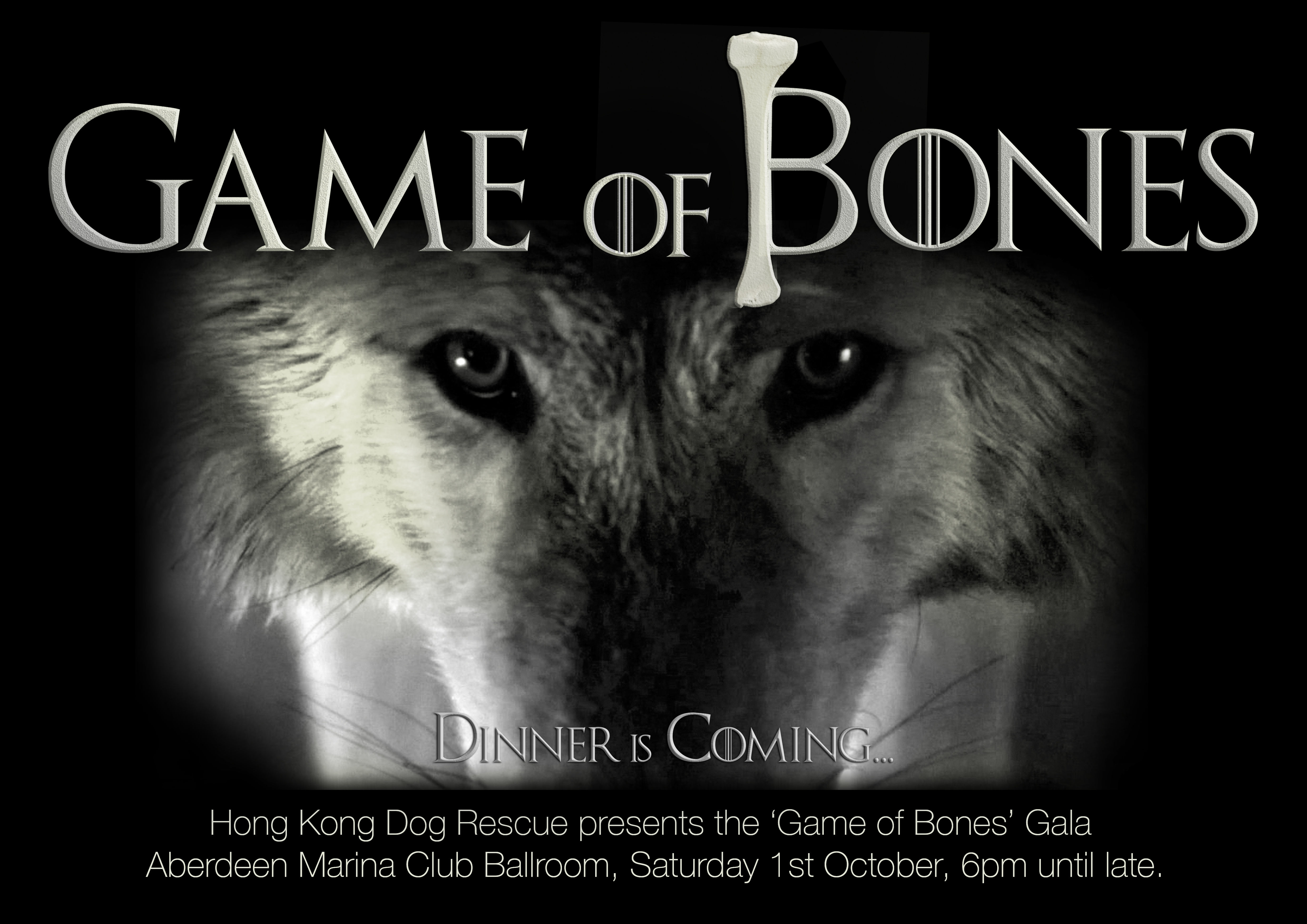 HKDR Official Invitation to Game of Bones - Dinner is coming